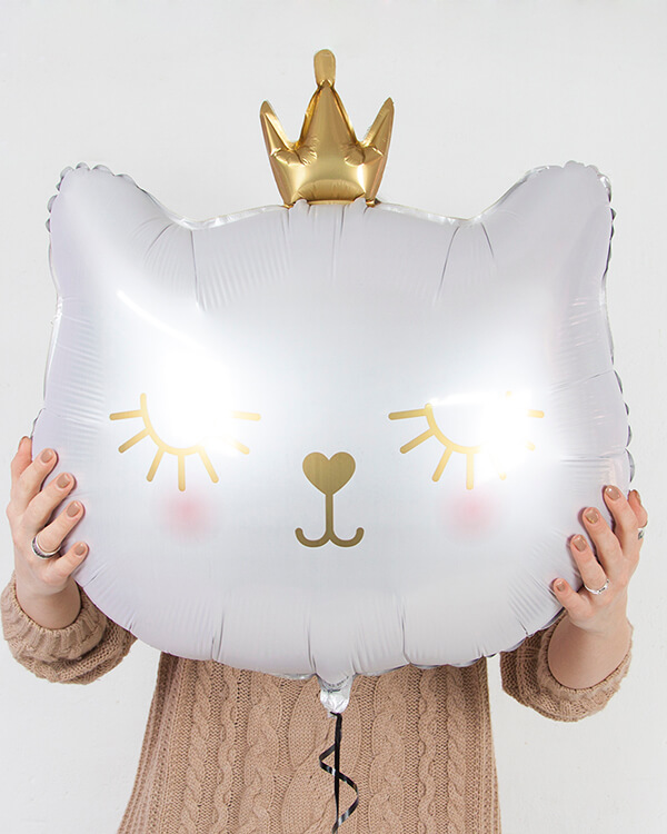 G72096_Шар_(26_66_см)_Фигура_Котенок_Принцесса_Белый_1_шт_2 blank